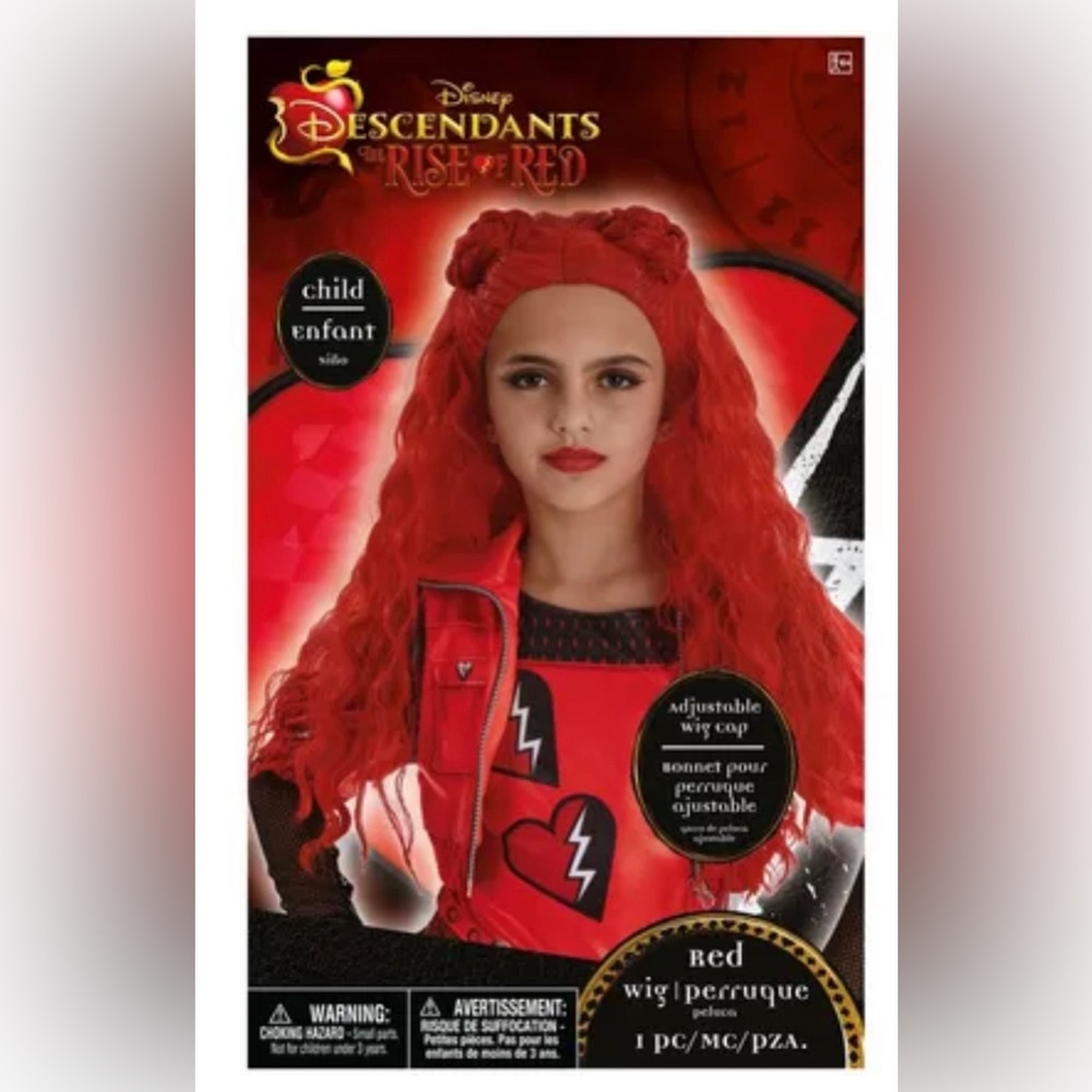 Disney Descendants 4: The Rise of Red Queen of Hearts Halloween Wig